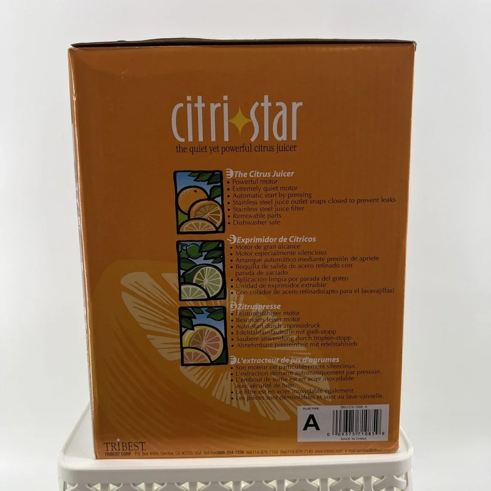 Tribest CitriStar CS-1000 Citrus Juicer Electric Juicer for Citrus NIB NEW